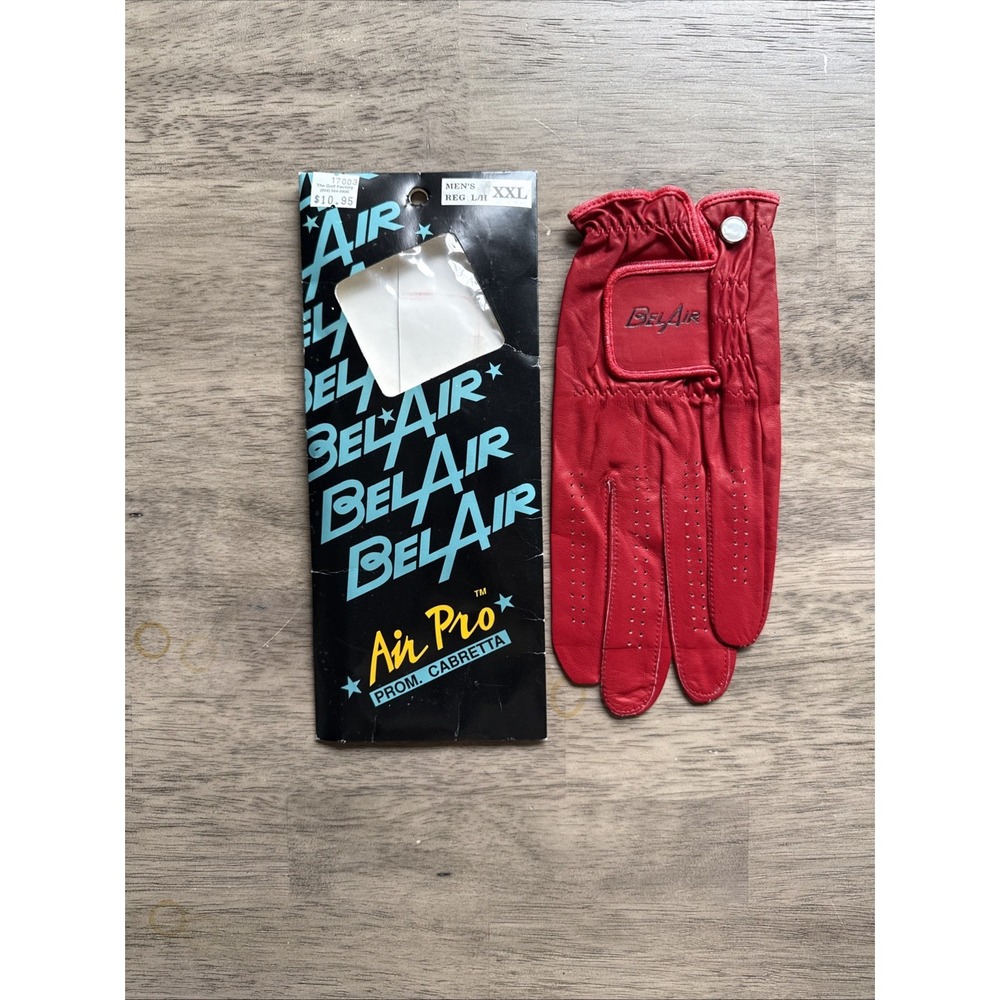 Vintage BelAir Golf Glove Size XXL Red BRAND NEW RARE